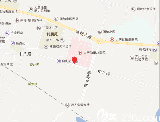 大庆油田总医院的地理位置
