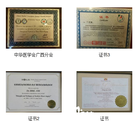 北京可思美医疗美容诊所部分证书