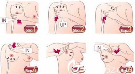 隆胸术后一周进行乳部按摩方法